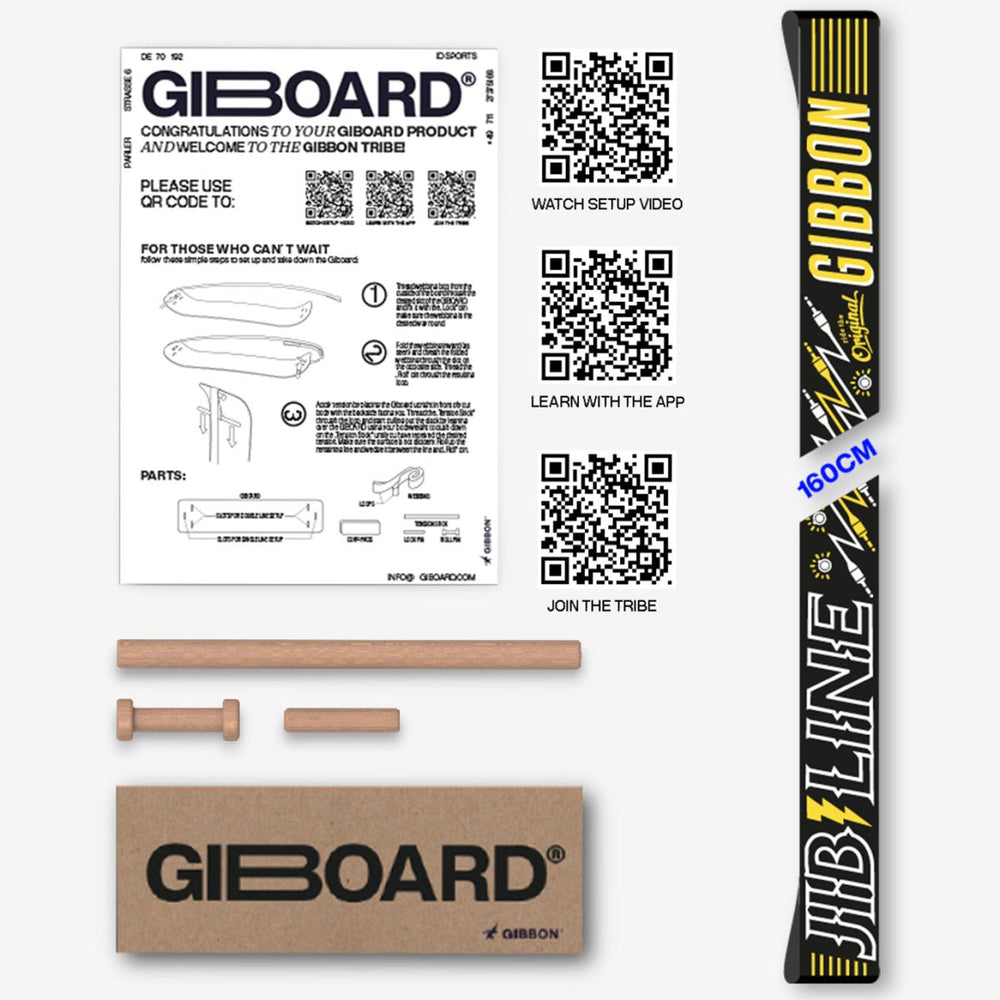 SLACKBOARD ウェビングセット – ジブライン | GIBBON スラックライン 